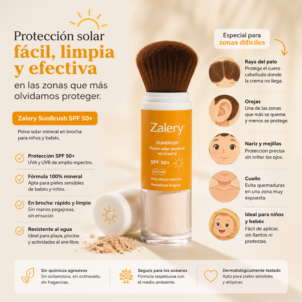 Protector Solar en Polvo | Zalery®